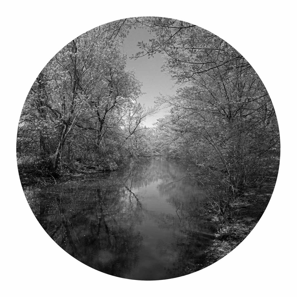 Olmstead (circle), black and white photograph, 42" x 42"